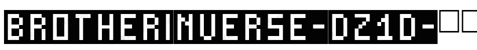 BrotherInverse-Dz1D字体转换
