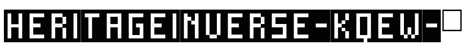 HeritageInverse-KqEW字体转换