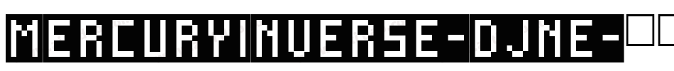 MercuryInverse-DjnE字体转换