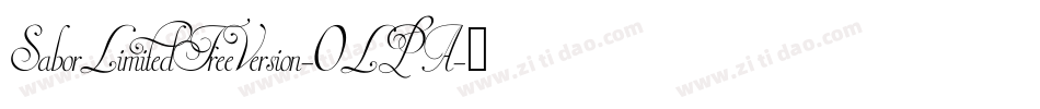 SaborLimitedFreeVersion-OLPA字体转换