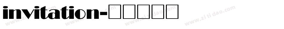 invitation字体转换