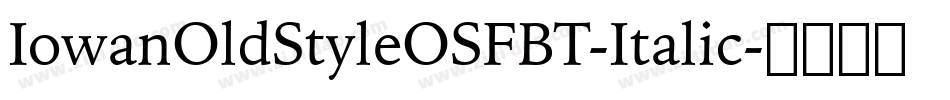 IowanOldStyleOSFBT-Italic字体转换