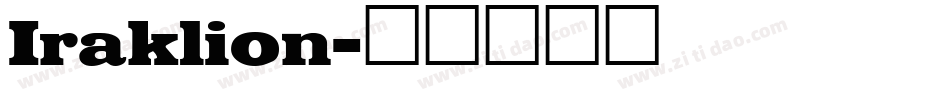 Iraklion字体转换