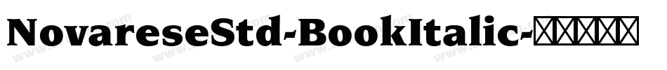 NovareseStd-BookItalic字体转换