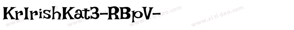 KrIrishKat3-RBpV字体转换