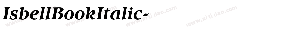 IsbellBookItalic字体转换