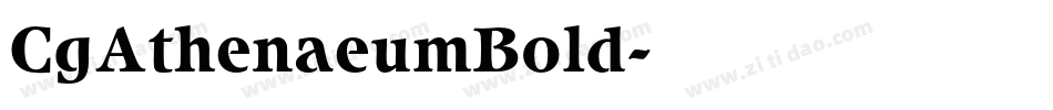 CgAthenaeumBold字体转换