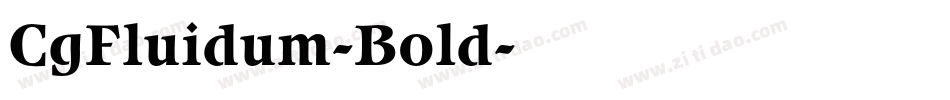 CgFluidum-Bold字体转换