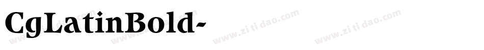 CgLatinBold字体转换