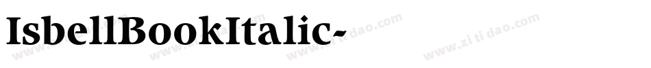 IsbellBookItalic字体转换