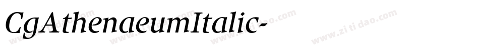 CgAthenaeumItalic字体转换