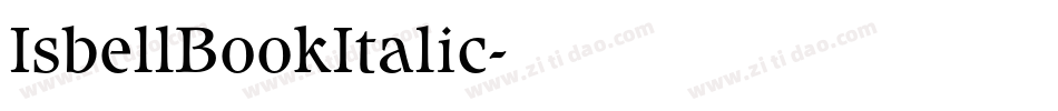 IsbellBookItalic字体转换