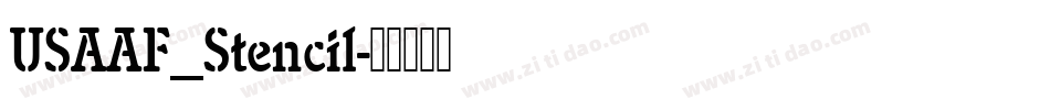 USAAF_Stencil字体转换