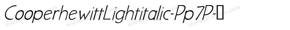 CooperhewittLightitalic-Pp7P字体转换