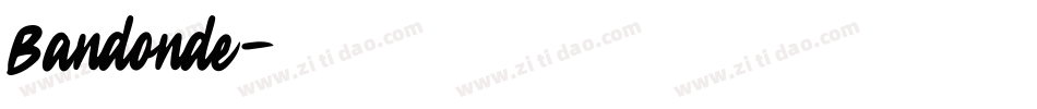 Bandonde字体转换