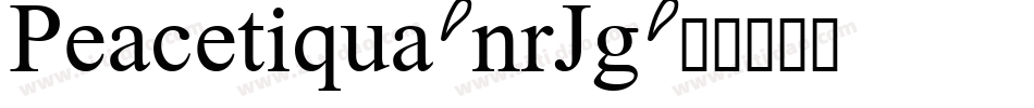 Peacetiqua-nrJg字体转换