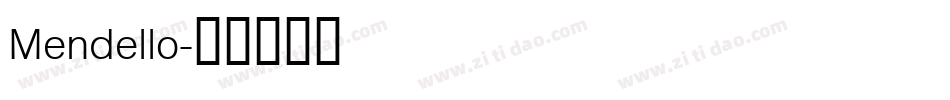 Mendello字体转换