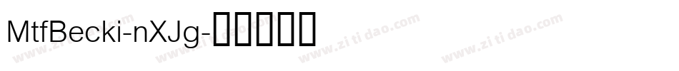 MtfBecki-nXJg字体转换