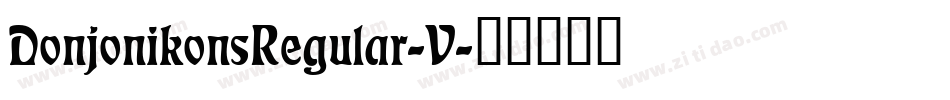 DonjonikonsRegular-V字体转换