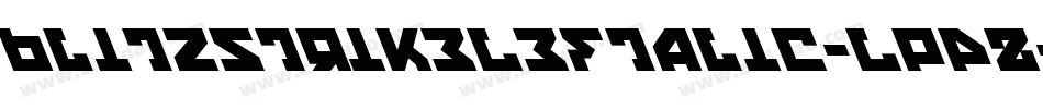 BlitzstrikeLeftalic-LpPZ字体转换
