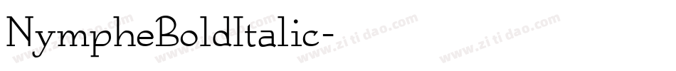 NympheBoldItalic字体转换