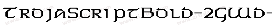 TrojaScriptBold-2GWd字体转换