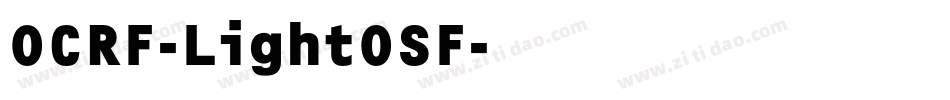 OCRF-LightOSF字体转换