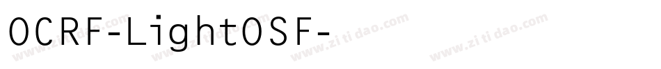 OCRF-LightOSF字体转换