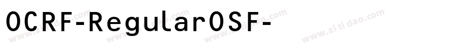 OCRF-RegularOSF字体转换