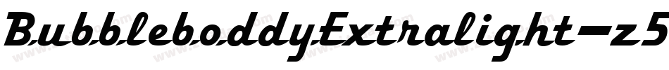 BubbleboddyExtralight-z54X字体转换