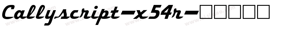 Callyscript-x54r字体转换