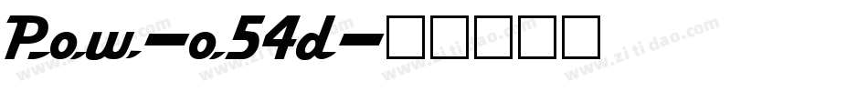 Pow-o54d字体转换