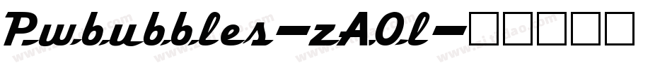 Pwbubbles-zAOl字体转换