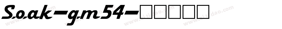 Soak-gm54字体转换