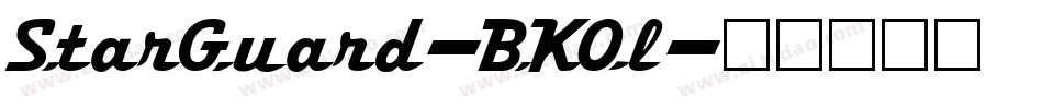 StarGuard-BKOl字体转换