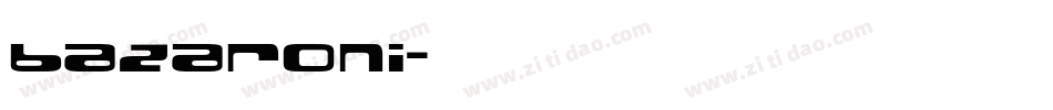 bazaroni字体转换