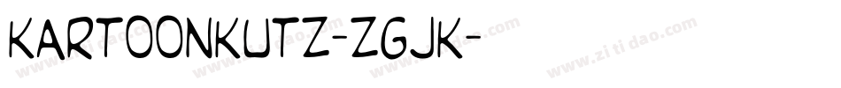 Kartoonkutz-ZGjK字体转换