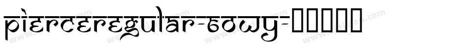 PierceRegular-6OWY字体转换