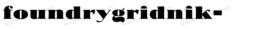 foundrygridnik字体转换