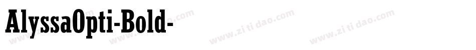 AlyssaOpti-Bold字体转换