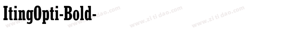 ItingOpti-Bold字体转换