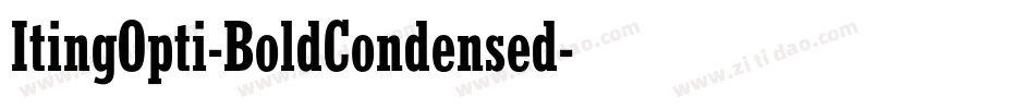 ItingOpti-BoldCondensed字体转换