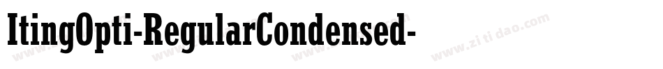 ItingOpti-RegularCondensed字体转换