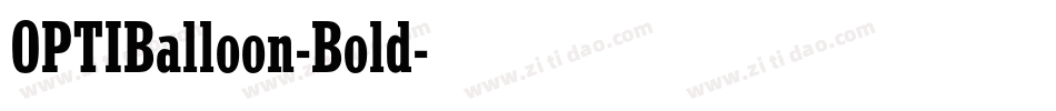 OPTIBalloon-Bold字体转换