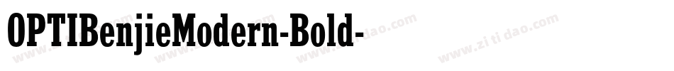 OPTIBenjieModern-Bold字体转换