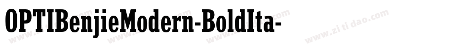OPTIBenjieModern-BoldIta字体转换