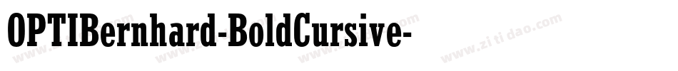 OPTIBernhard-BoldCursive字体转换
