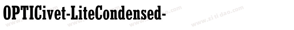 OPTICivet-LiteCondensed字体转换 OPTICivet-LiteCondensed字体转换
