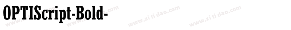 OPTIScript-Bold字体转换