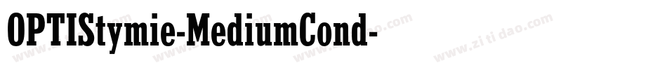 OPTIStymie-MediumCond字体转换